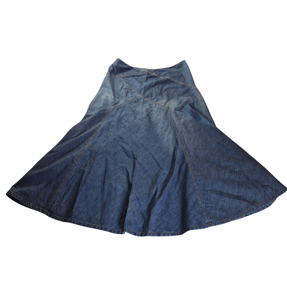 Lauren Ralph Lauren Jeans Co Womens 10 Denim Midi Skirt Heritage Preppy Boho